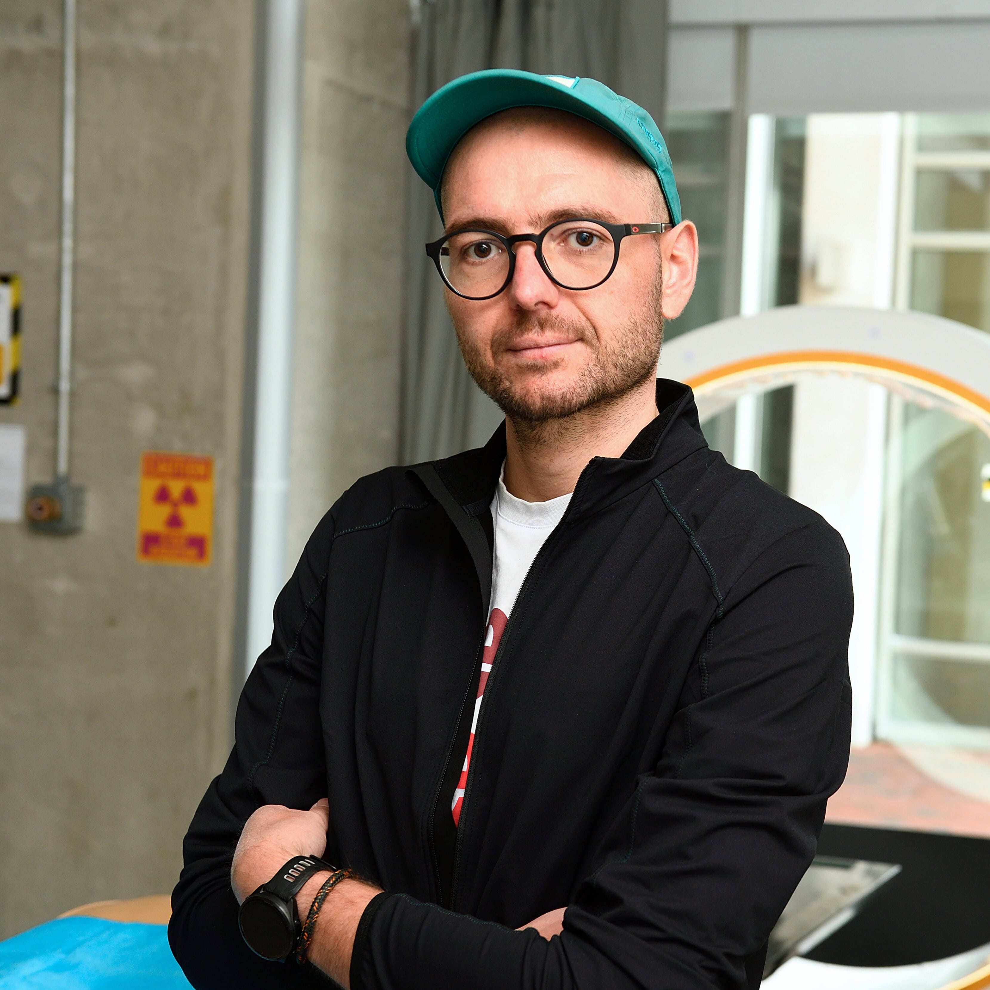 Mathias Unberath in the ARCADE research lab at Johns Hopkins University